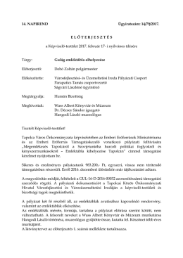 Gul&aacute;g eml&eacute;kt&aacute;bla elhelyez&eacute;se