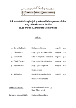 h&eacute;tfő - Bart&oacute;k B&eacute;la Zeneiskola