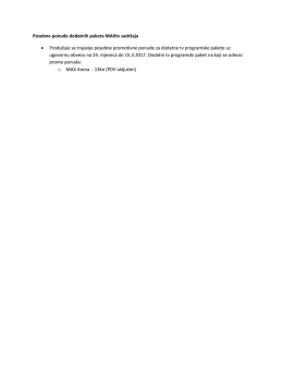 Posebne ponude dodatnih paketa MAXtv