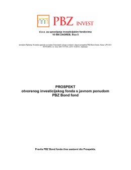 Prospekt - PBZ Bond fond CLEAN 02-2017