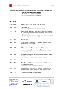 na hrvatskim visokim učilištima PROGRAM