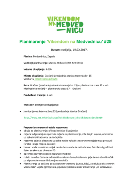 Planinarenje `Vikendom na Medvednicu` #28