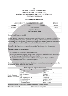 önlisans p - Mardin Artuklu Üniversitesi