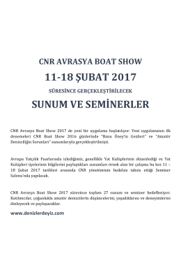 11-18 şubat 2017 sunum ve seminerler