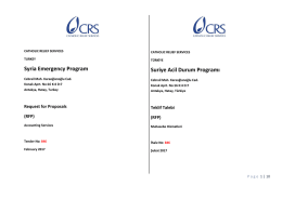 Syria Emergency Program Suriye Acil Durum Programı - ab