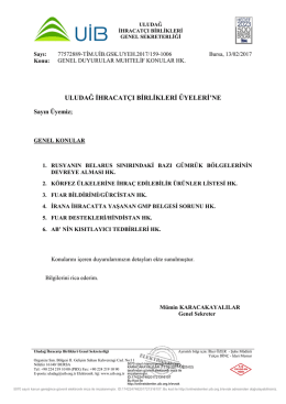 genel duyurular muhtelif konular hk.