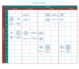 İktisat Bölümü Haftalık Ders Programı