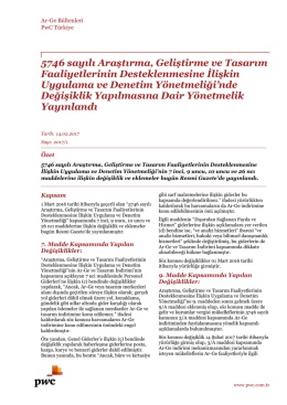 5746 sayılı Araştırma, Geliştirme ve Tasarım