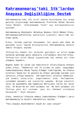 lardan Anayasa Değişikliğine Destek