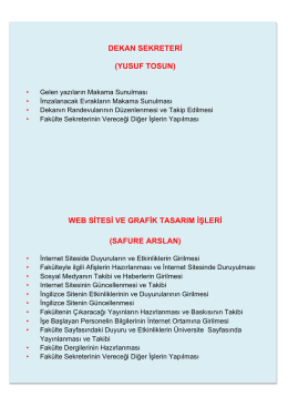 DEKAN SEKRETERİ (YUSUF TOSUN) WEB SİTESİ VE GRAFİK