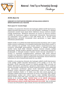ACOG diyor ki