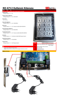RD-6712 Kullanım Kılavuzu