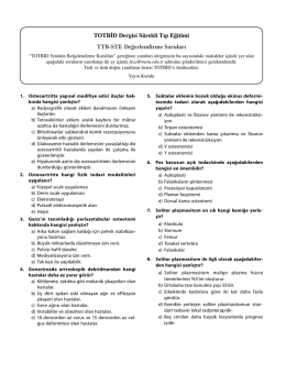 TOTBİD Dergisi Sürekli Tıp Eğitimi TTB