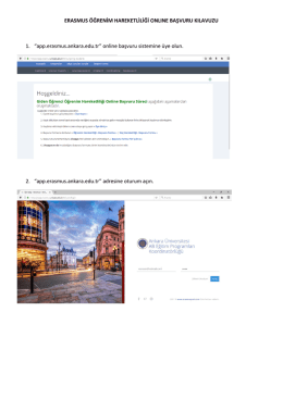 erasmus öğrenim hareketliliği onlıne başvuru kılavuzu