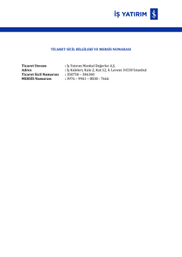 Ticaret Sicil - MERSİS