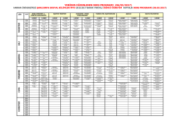 2016-2017 Bahar D&ouml;nemi Ders Programı (İkili)