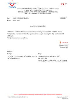 13.02.2017 - TCDD 6. B&ouml;lge