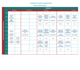 İşletme Bölümü Haftalık Ders Programı