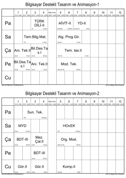 2016 2017 Bahar YarÄ±yÄ±lÄ± Ders ProgramÄ±