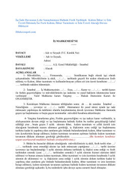 İşe İade Davasının Lehe Sn&ccedil;. Halinde Kıdem, İhbar Tazminatı ve İzin