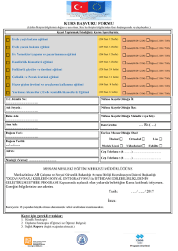 kurs başvuru formu