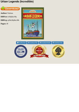 FB2 Urban Legends (Incredible) - Various - Book