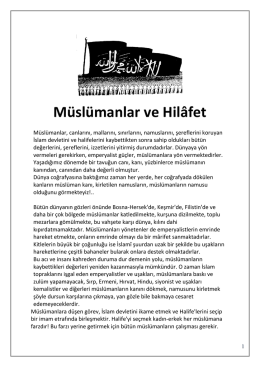 Müslümanlar ve Hilâfet