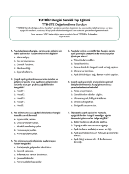 TOTBİD Dergisi Sürekli Tıp Eğitimi TTB