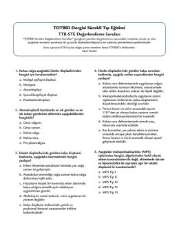TOTBİD Dergisi Sürekli Tıp Eğitimi TTB