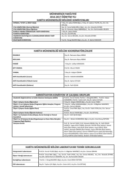 mühendislik fakültesi 2016-2017 öğretim yılı harita mühendisliği