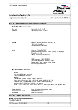 Synfluid&reg; mPAO 65 cSt - Chevron Phillips Chemical