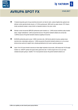 Avrupa Spot FX Raporu-15/02/2017