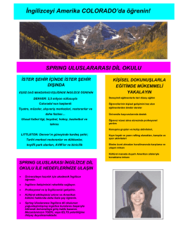 İngilizceyi Amerika COLORADO`da &ouml;ğrenin!