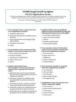 TOTBİD Dergisi Sürekli Tıp Eğitimi TTB