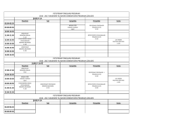 2016-2017 GÜZ DÖNEMİ DERS PROGRAMI * 13.02.2017 tarihli