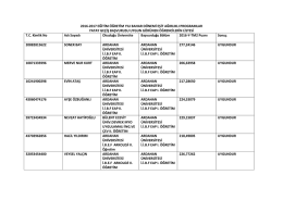 2017 Eğitim &Ouml;ğretim Yılı Bahar D&ouml;nemi Yatay Ge&ccedil;iş