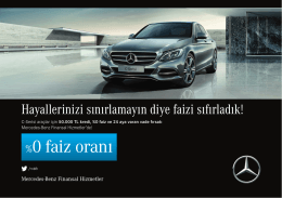 0 faiz oranı - Mercedes-Benz Finansal Hizmetler