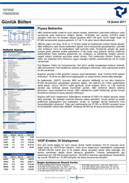 G&uuml;nl&uuml;k B&uuml;lten - Yatırım Finansman