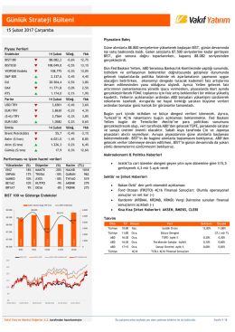 G&uuml;nl&uuml;k Strateji B&uuml;lteni