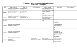 dokuz eyl&uuml;l &uuml;n vers tes - g&uuml;zel sanatlar enst t&uuml;s&uuml; sahne sanatları