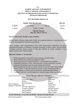 önlisans p - Mardin Artuklu Üniversitesi