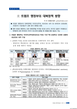 美 트럼프 행정부의 대북정책 방향