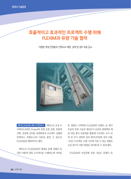 효율적이고 효과적인 프로젝트 수행 위해 FLEXIM과