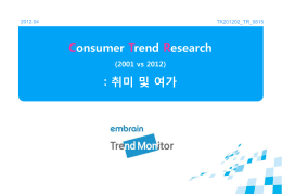 (2001 vs 2012) : 취미 및 여가