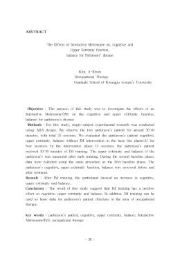 The Effects of Interactive Metronome on, Cognitive and Upper