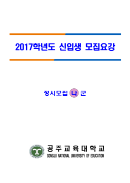 2017학년도 신입생 모집요강