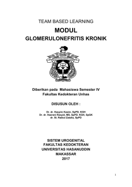 glomerulonefritis kronik - Fakultas Kedokteran Unhas