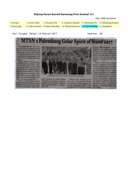 . 2017 Kliping Koran Kanwil Kemenag Prov Sumsel 1. Kompas 2