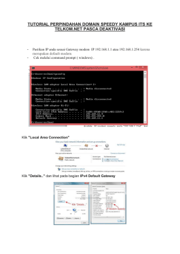 tutorial perpindahan domain speedy kampus its ke telkom.net