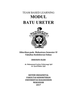 modul batu ureter - Fakultas Kedokteran Unhas